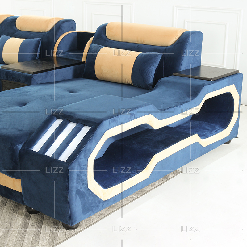 مبل پارچه ای کاناپه ال ای دی سکشنال برای اتاق خواب